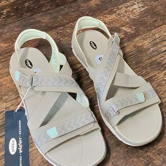 Dr. Scholl's Gray and Mint Sandals - Picture 4 of 6